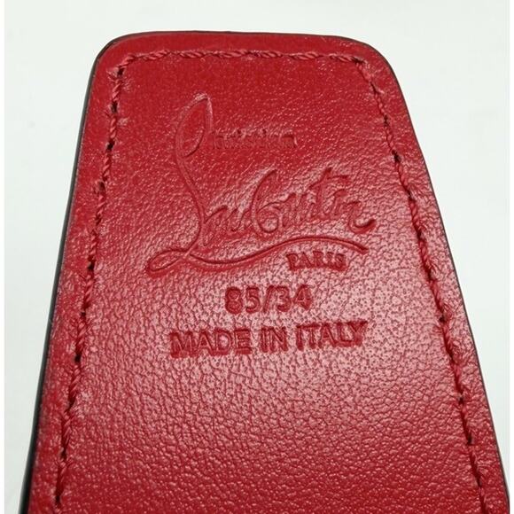 Size 85/34 - Christian Louboutin CL Logo Buckle Belt NEW! main image 4